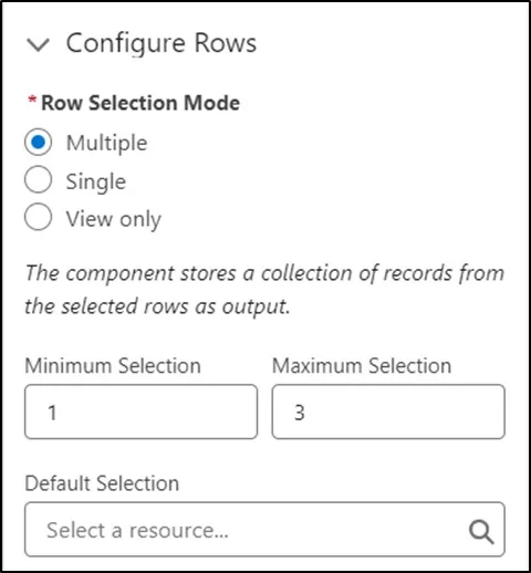 Configure Rows, Image