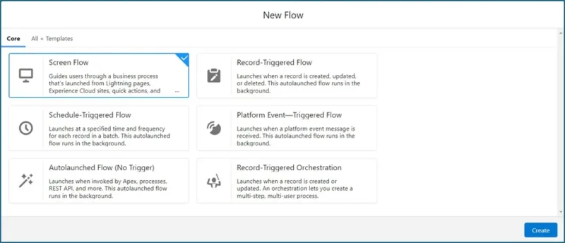 Types of Flows in Salesforce Development