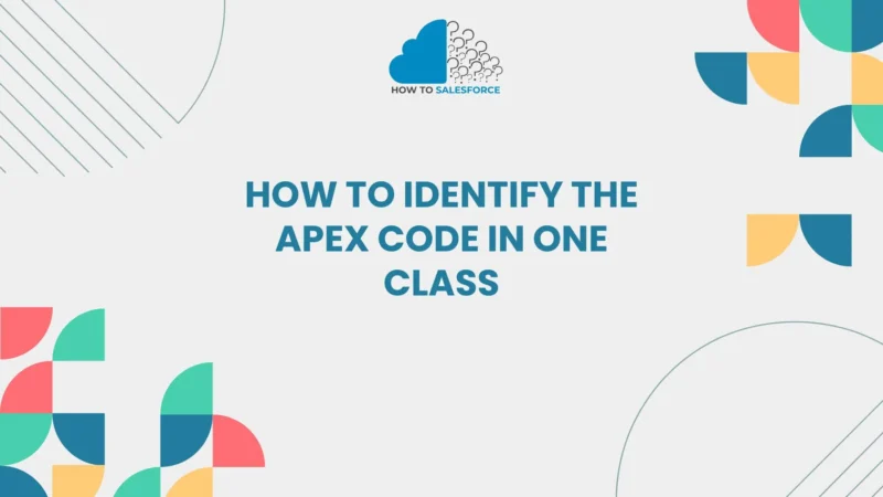 How to Identify Apex Code in a Single Class in Salesforce