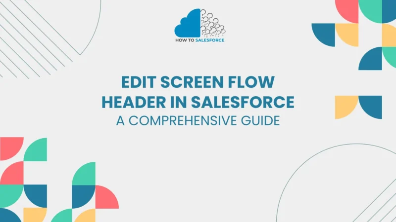 Edit Screen Flow Header